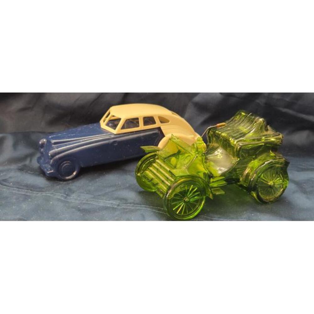 Vintage Avon Plastic and Glass Car Bottles Both Damaged